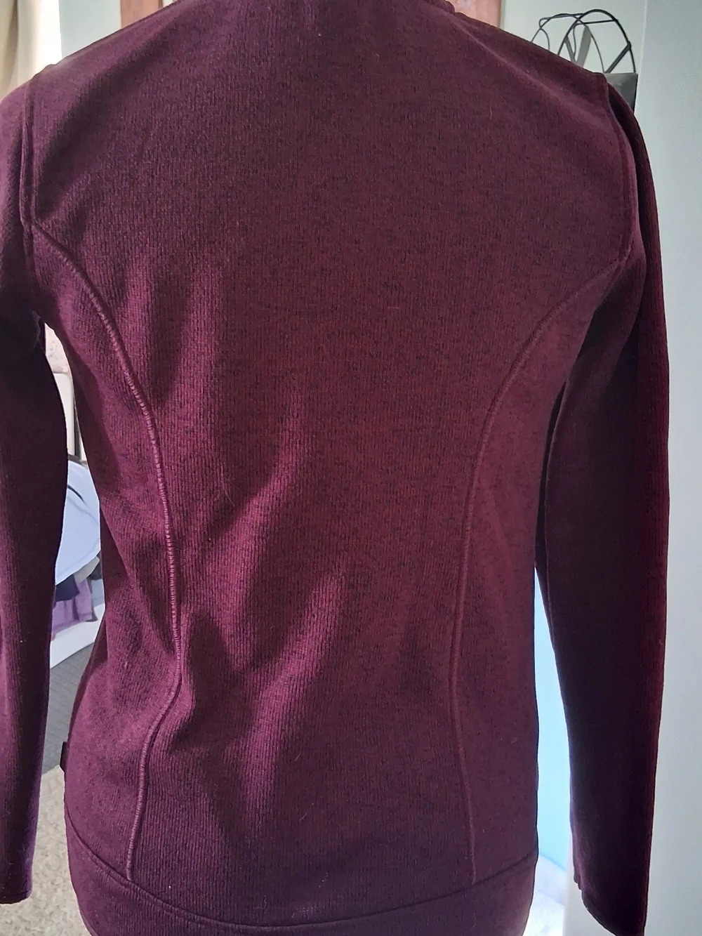 Eddie Bauer Women's Zip-Neck Sweater in Burgundy